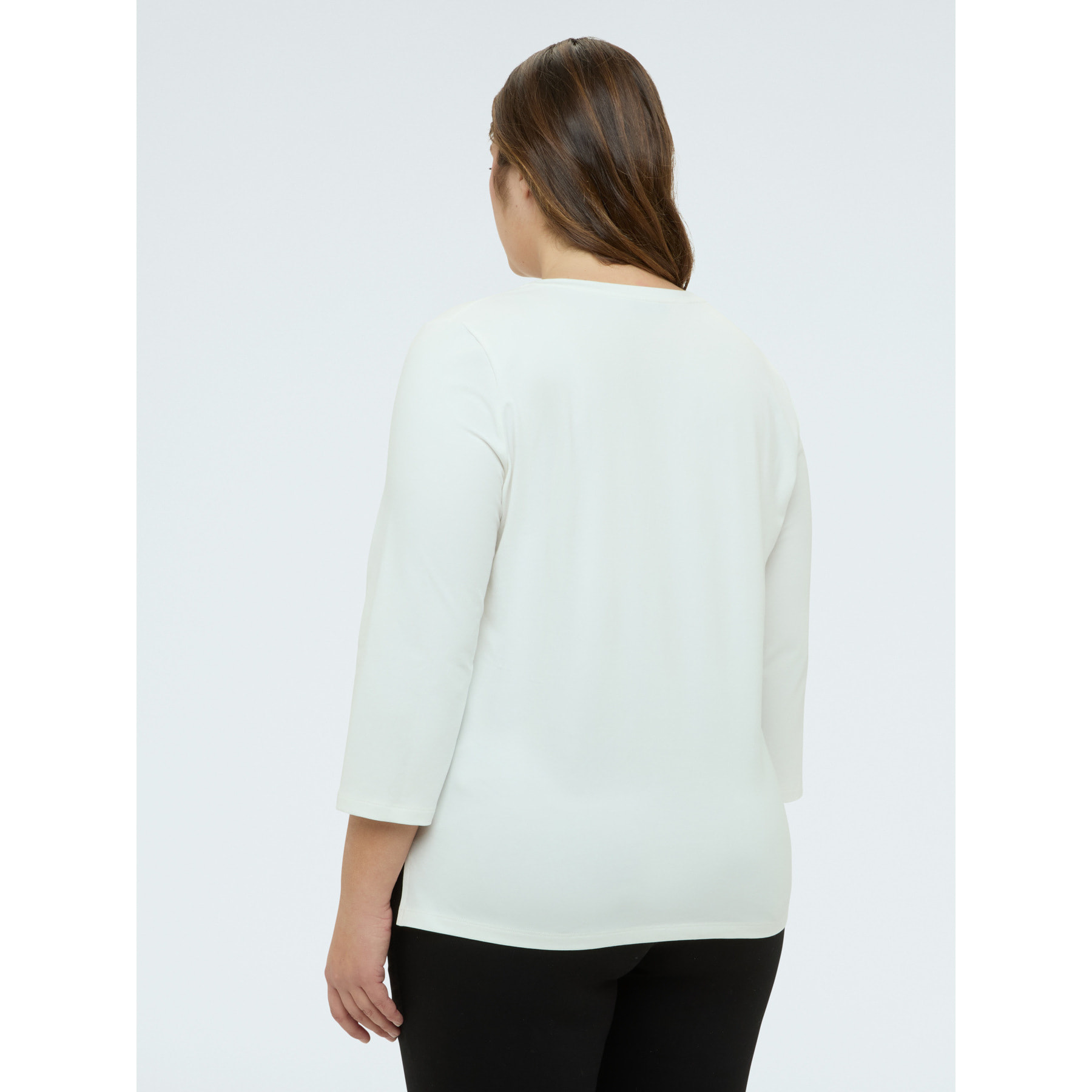 Fiorella Rubino - Camiseta de algodón con perlas y lazos - Blanco