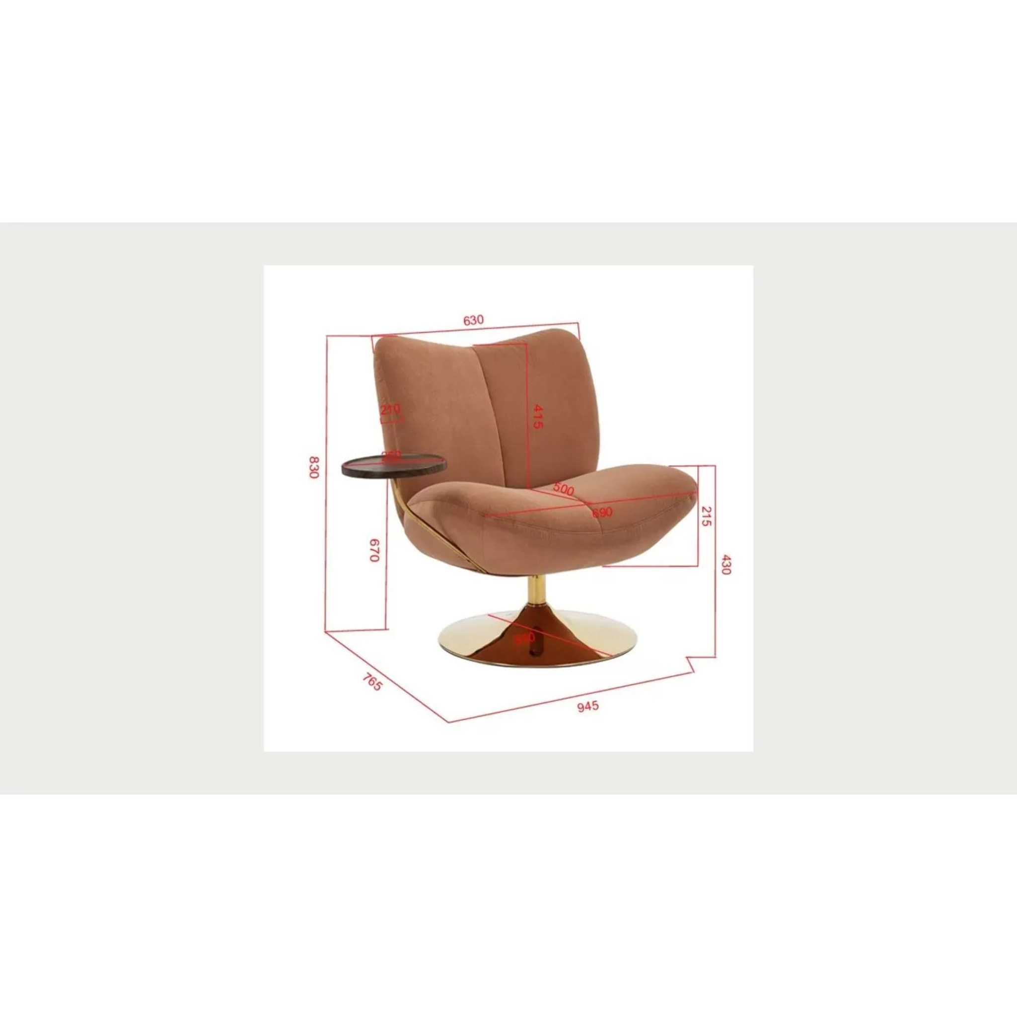Fauteuil pivotant Pigalle Kare Design