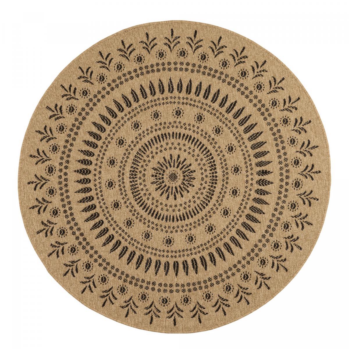 Tapis extérieur tissé kilim rond PAVE