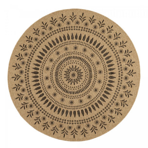 Tapis extérieur tissé kilim rond PAVE