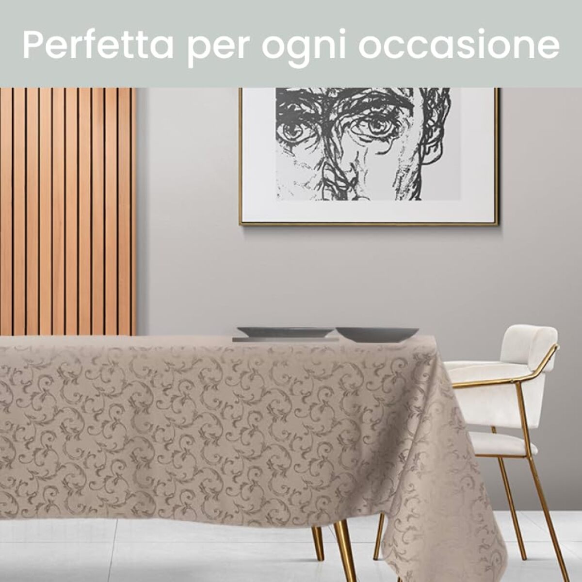 Tovaglia Antimacchia , Impermeabile, Decoro Elegante.