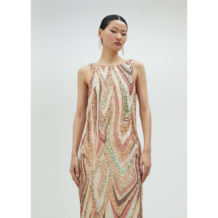 Vestito lungo paillette