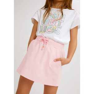 Camiseta de Niña Estampado Unicornio Blanco