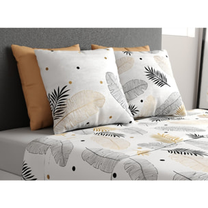 Parure De Drap 3pcs avec Drap Housse 90x190cm 100% Coton 57fils Envole