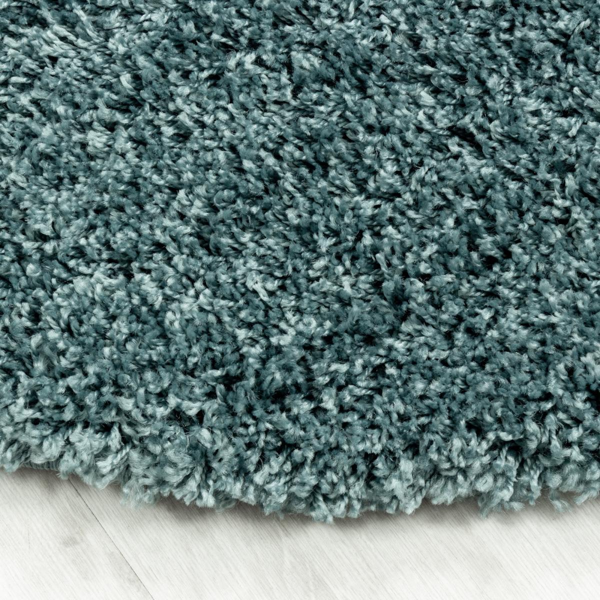 Tapis poils longs shaggy tissé motif uni RIBI