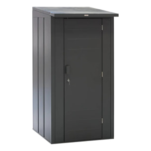 Armoire de jardin Forgia gris graphite en acier galvanisé 100x100x200 cm