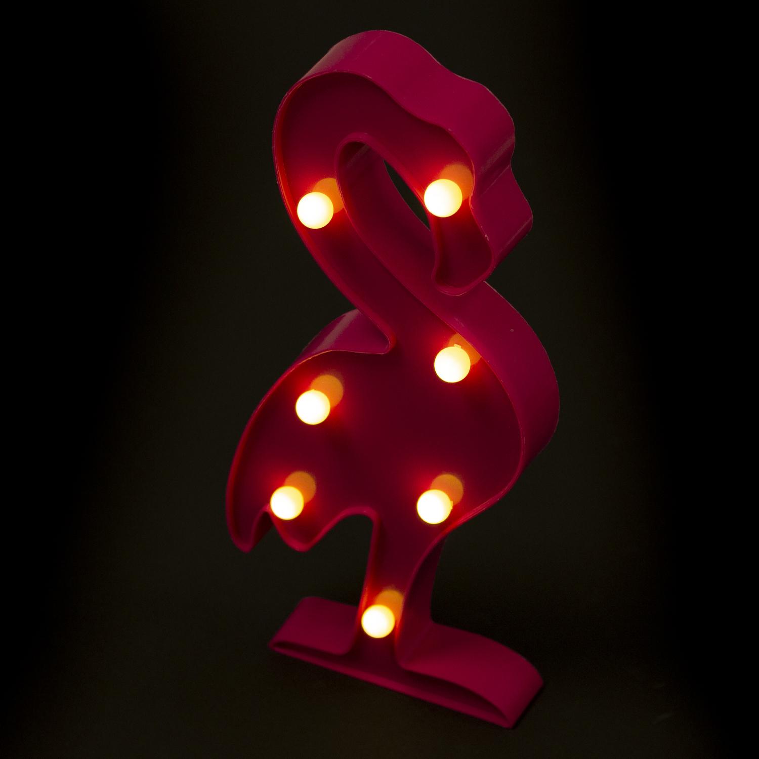 Lampada decorativa di design flamenco, con luci a LED.