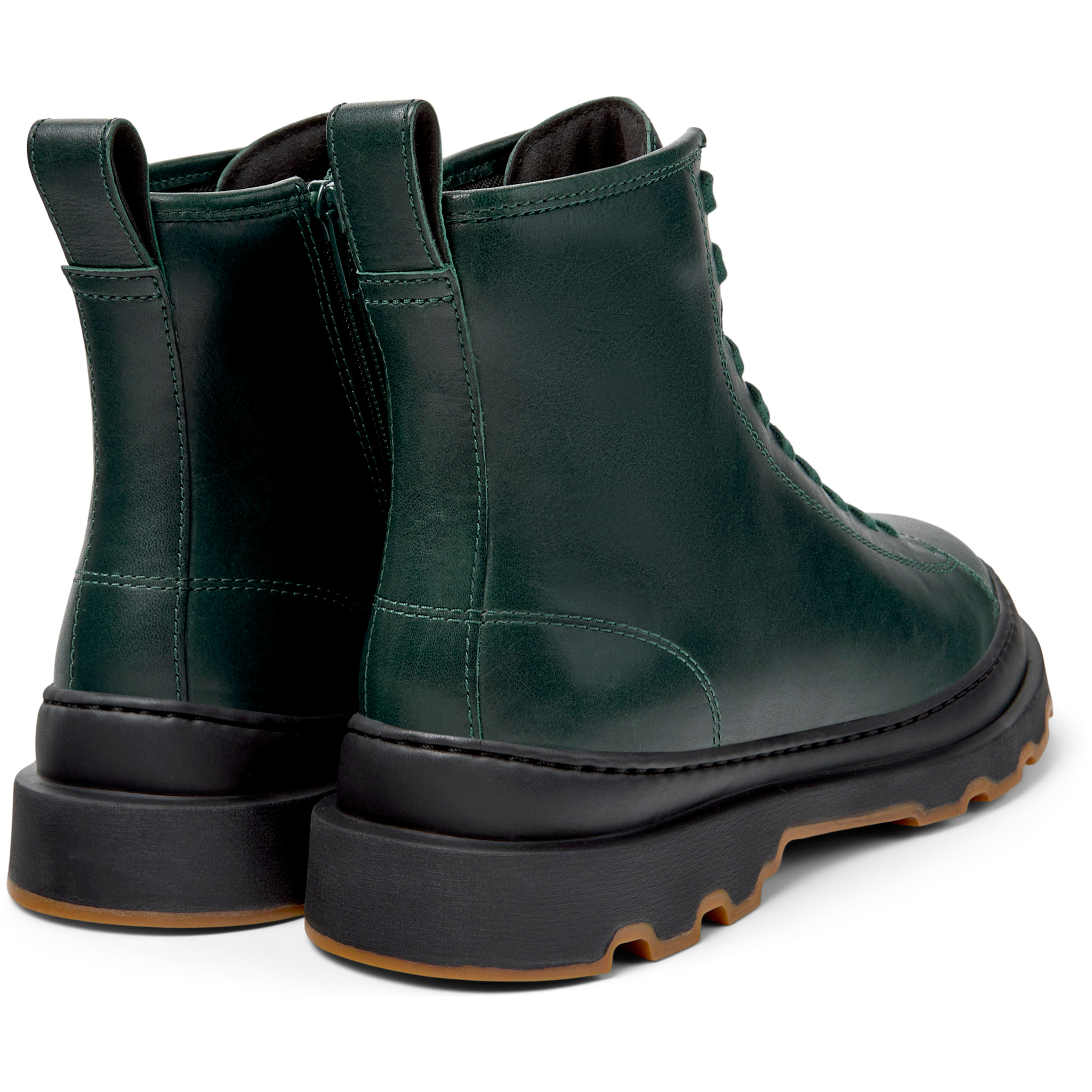 Botines - CAMPER Brutus+ - Verde - Cuero liso