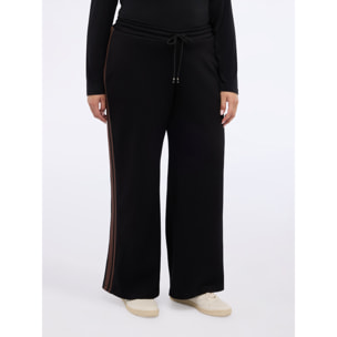 Fiorella Rubino - Pantalones Wide Leg en tejido scuba - Negro