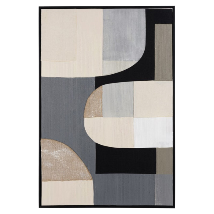 HOMER - Décoration murale 83x123cm formes abstraites n°2, cadre noir