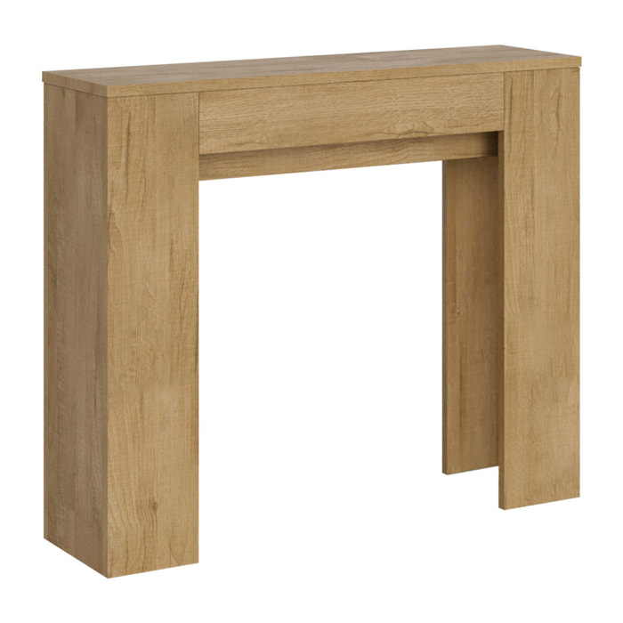 Console Extensible 90x25/181cm Slick Chêne Nature