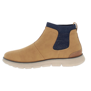 Armata di Mare Scarpe Uomo Stivaletti Chelsea Boots con Soletta Rimovibile in Memory Foam AMU W24L636 Ocher