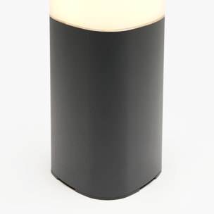 Forlight Baliza Exterior IP44 Mandela 300mm E27 15W - Iluminación Cálida y Segura para Jardines y Caminos, Diseño Aluminio Gris Urbano, Compatible con LED, Resistente a Impactos y Salpicaduras