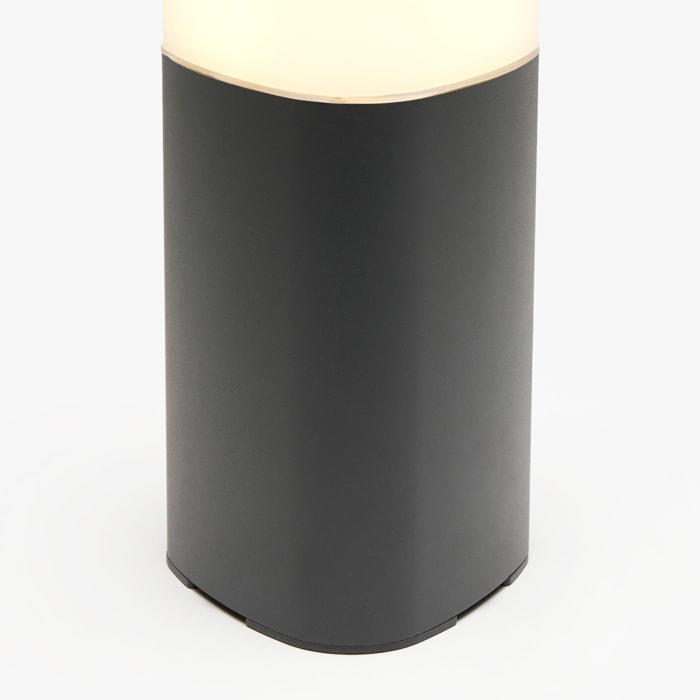 Forlight Baliza Exterior IP44 Mandela 300mm E27 15W - Iluminación Cálida y Segura para Jardines y Caminos, Diseño Aluminio Gris Urbano, Compatible con LED, Resistente a Impactos y Salpicaduras