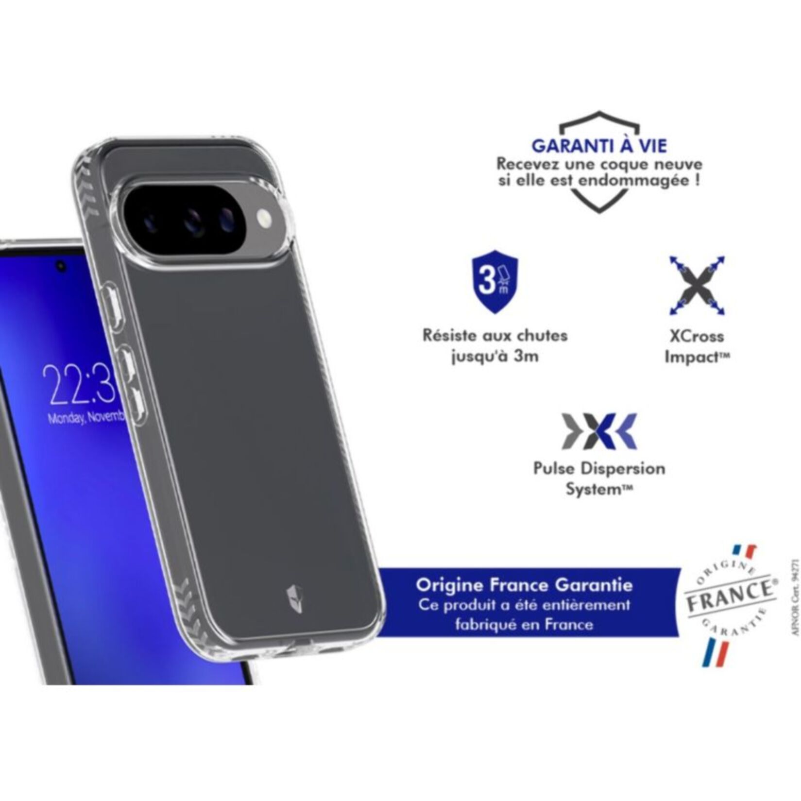 Coque FORCE CASE Google Pixel 10 / 10 Pro Transparente