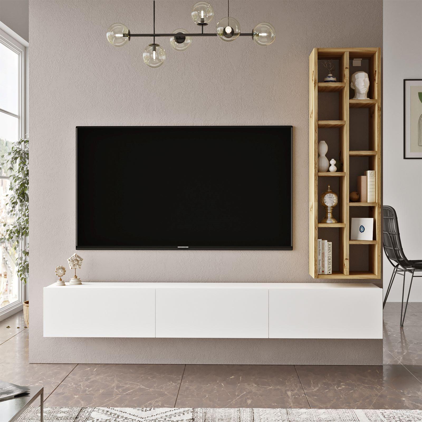 Mueble Para Tv Y Estantería Luvio