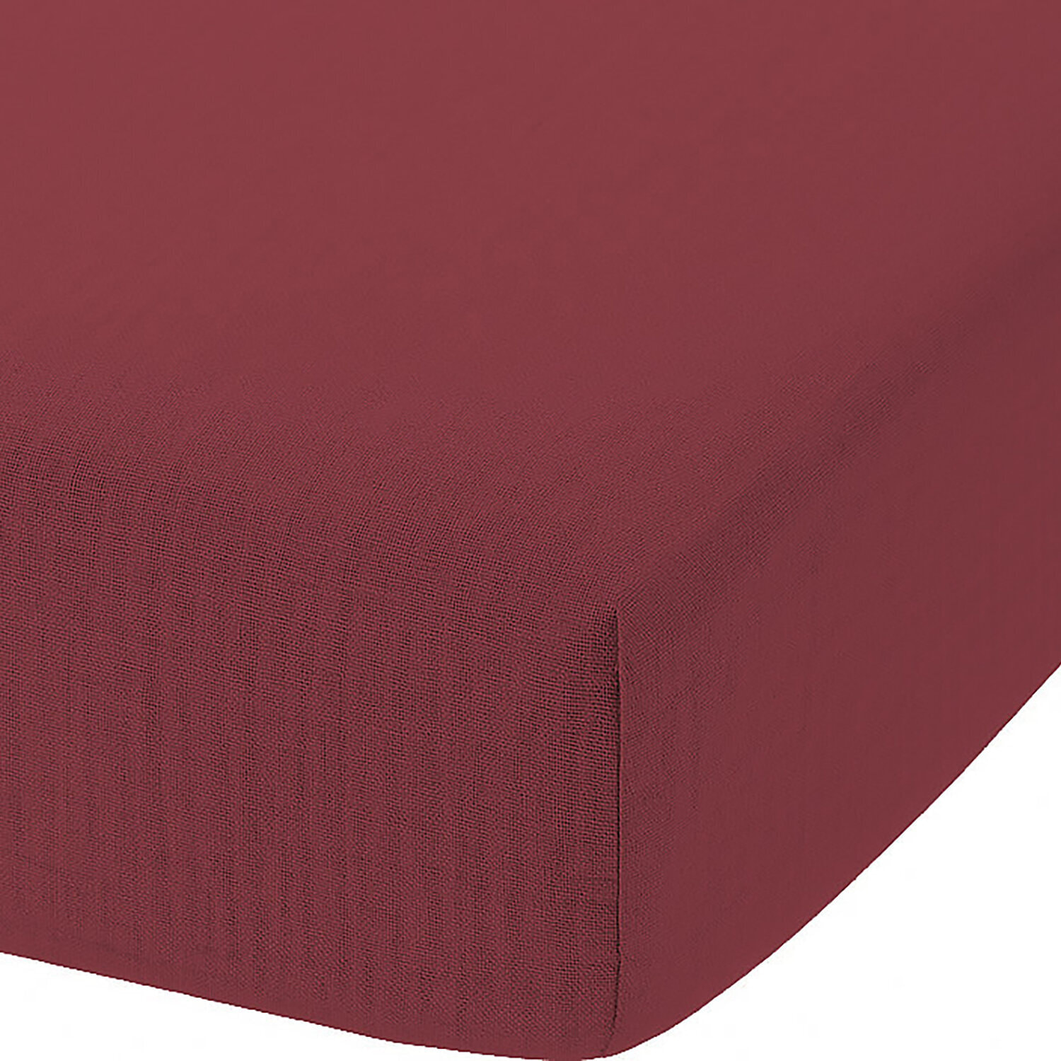 Drap housse - bonnet:30cm - 100% gaze de coton lie de vin