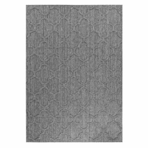 PATARA - Tapis intérieur/extérieur motif baroque gris - PAT4951GRI