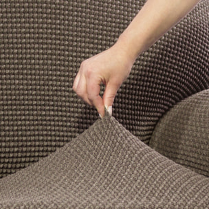 Funda para Chaise Longue izquierda (visto de frente ) brazo corto SÚPER ELÁSTICA con RELAX modelo HELENA