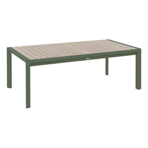 Table de jardin 10 places Evasion extensible beige lin/laurier