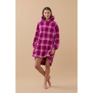 Poncho donna orsino in eco pelliccia con cappuccio Noidinotte