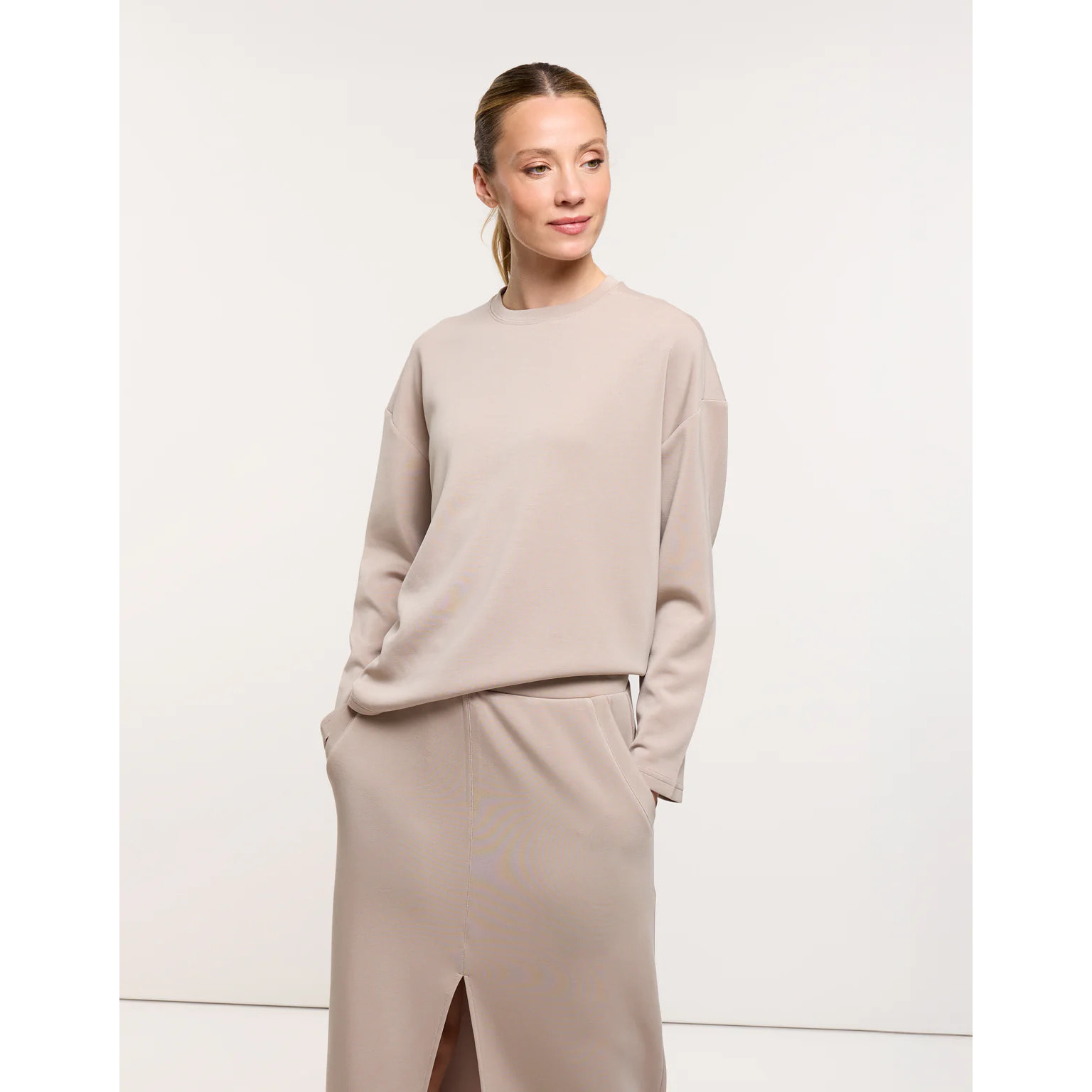 Falda Midi Beige - Lonchi