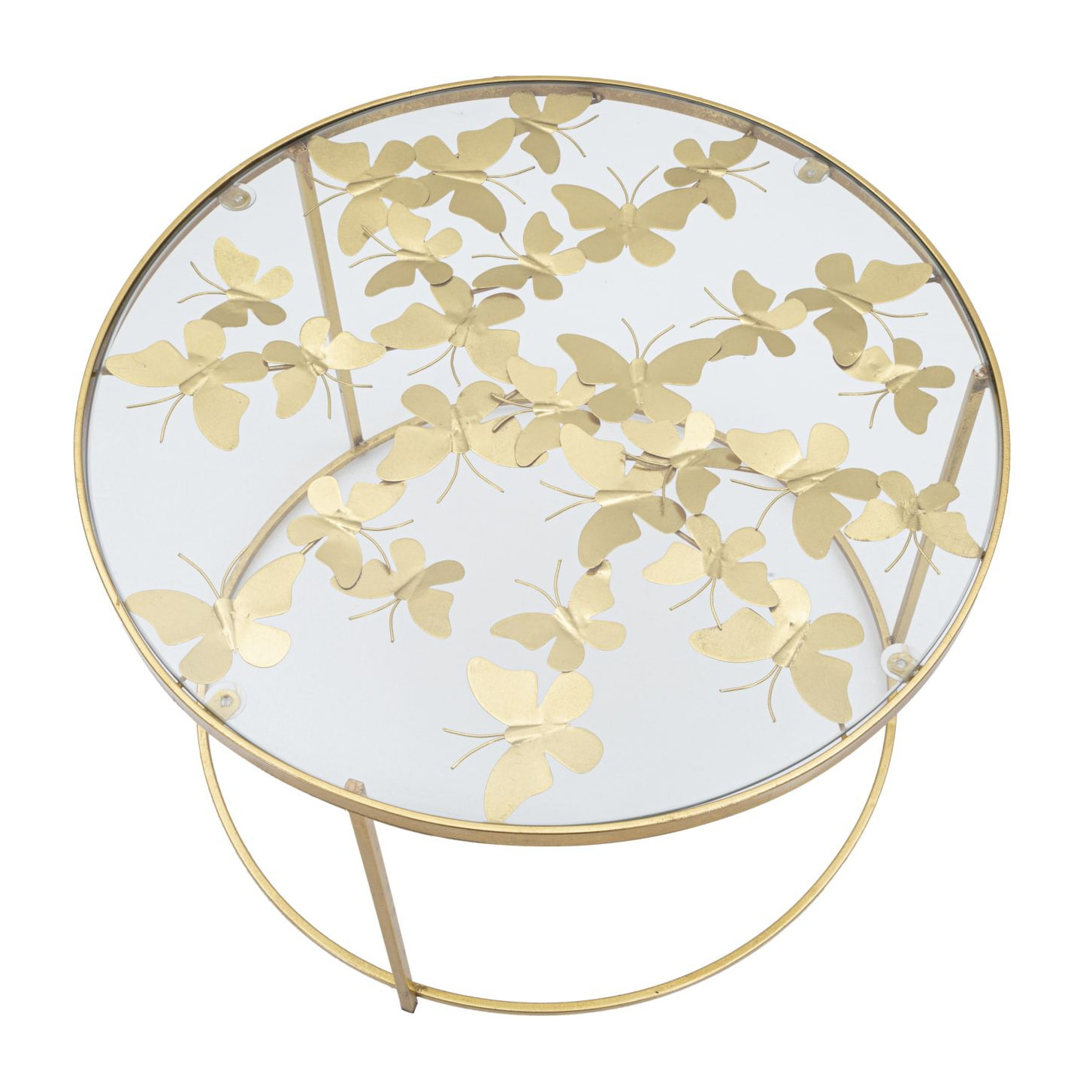 TAVOLO DA CAFFE' BUTTERFLIES CM Ø 60X40,5