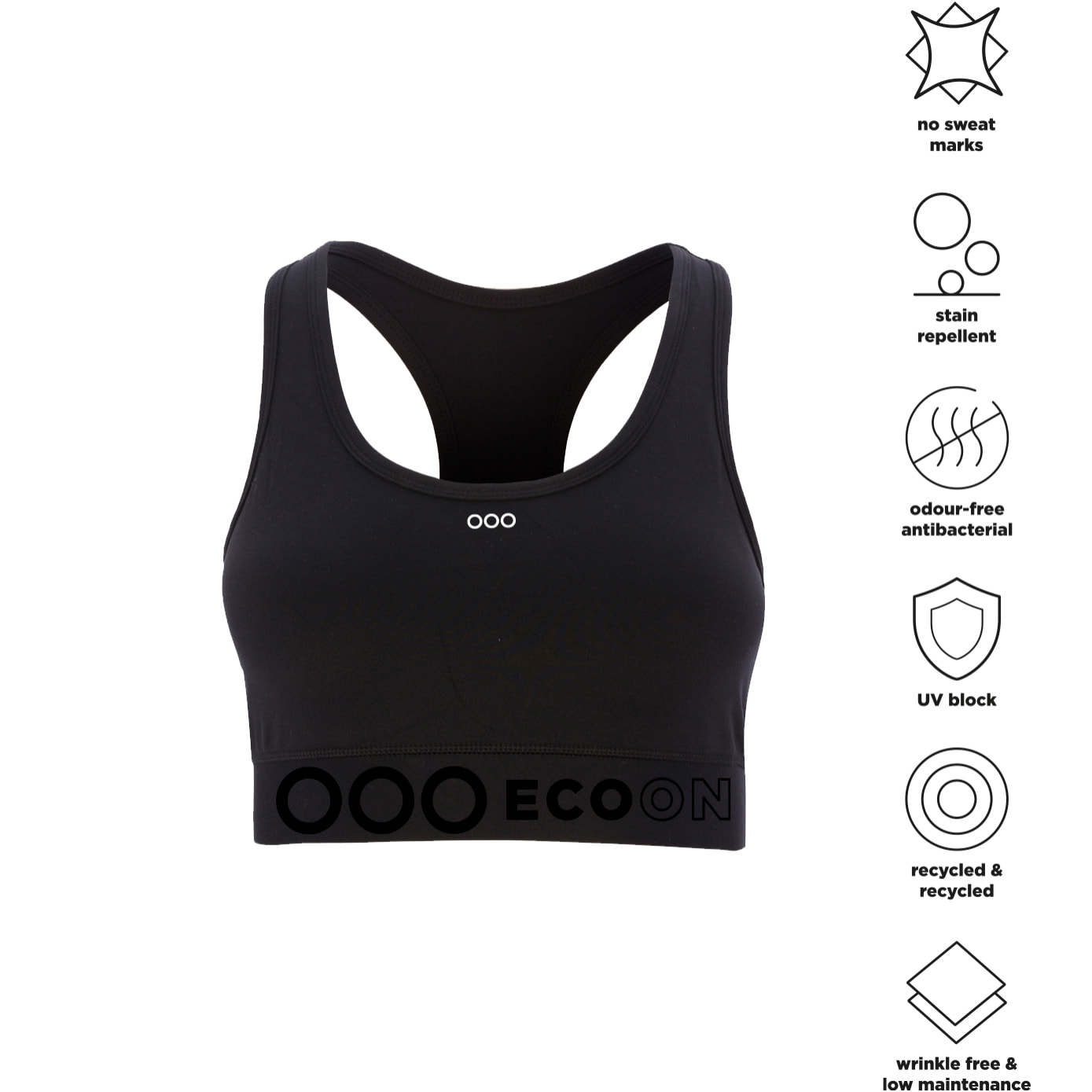 Sujetador deportivo donna ECOON La Bressolaise - Nero