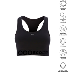 Sujetador deportivo donna ECOON La Bressolaise - Nero