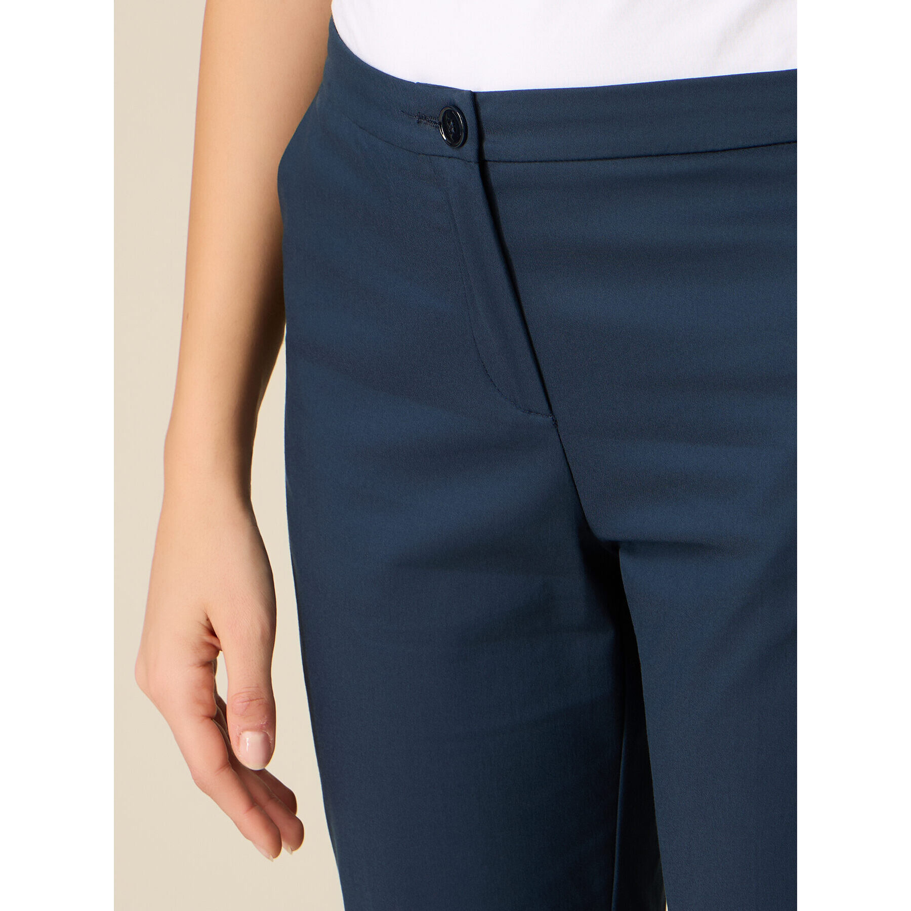 Oltre - Pantaloni chinos cotone - Blu