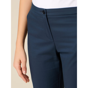 Oltre - Pantaloni chinos cotone - Blu
