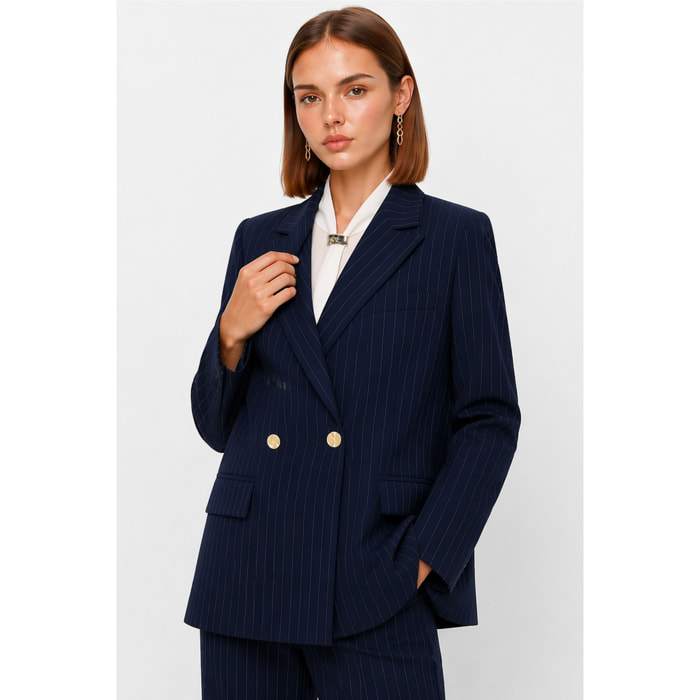 Kocca - Giacca da donna gessata dal taglio sartoriale Donna