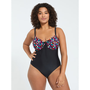 Fiorella Rubino - Bañador entero con copas balconette y lunares - Negro