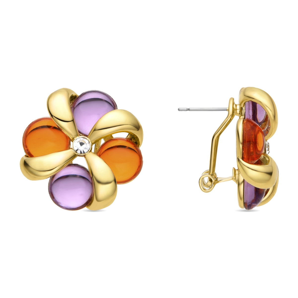 Pendientes Lux by Lux acabadoss en oro amarillo 18K