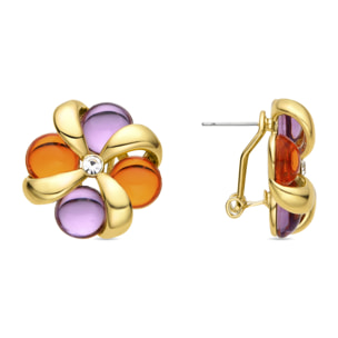 Pendientes Lux by Lux acabadoss en oro amarillo 18K
