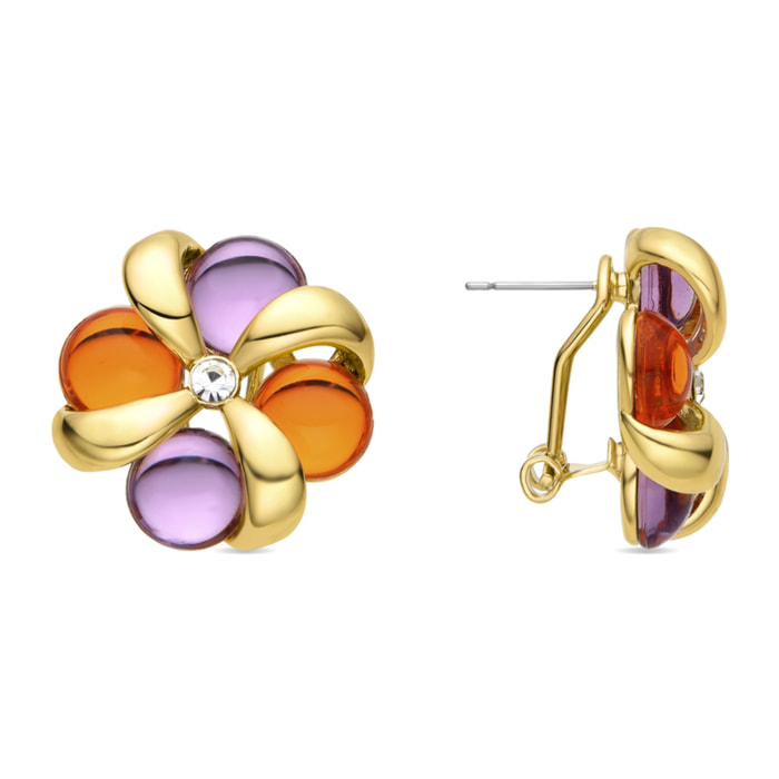 Pendientes Lux by Lux acabadoss en oro amarillo 18K
