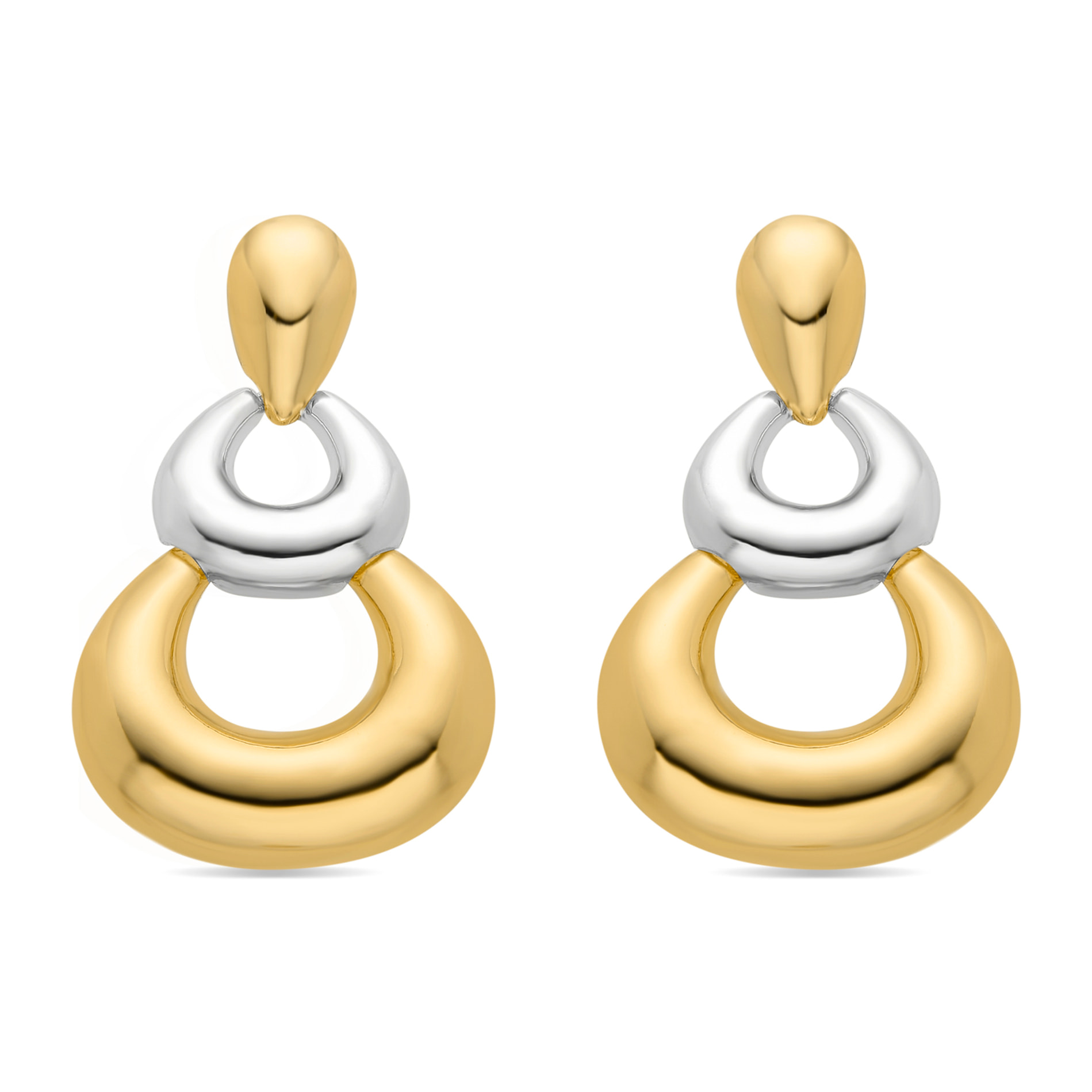 Pendientes acabado en oro amarillo de 18k
