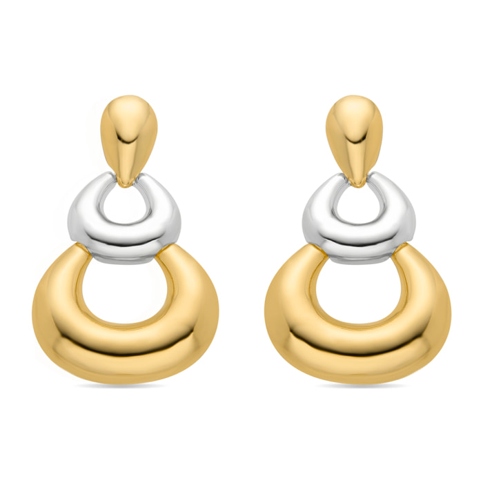 Pendientes acabado en oro amarillo de 18k