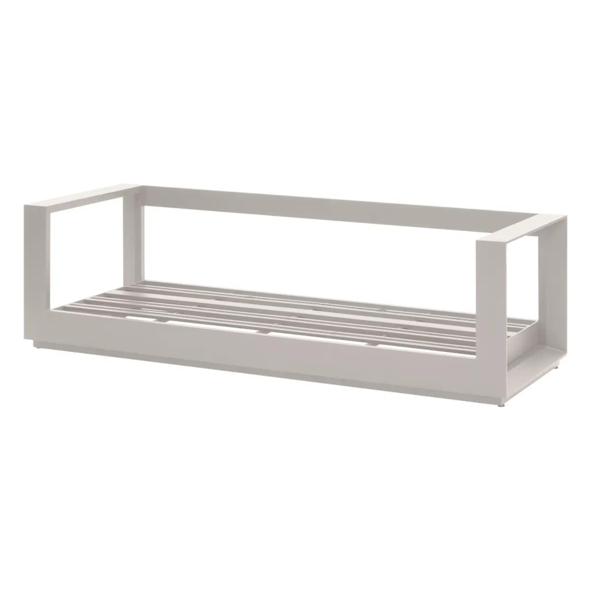 Canapé de jardin "Allure" avoine & beige zebrano 3 places en aluminium et polyester