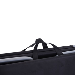 Tumbona Plegable Tumbona Jardín Exterior con Respaldo Ajustable en 5 Posiciones y Estructura Metálica Carga 120 kg para Terraza Piscina Playa 187x55x24 cm Negro