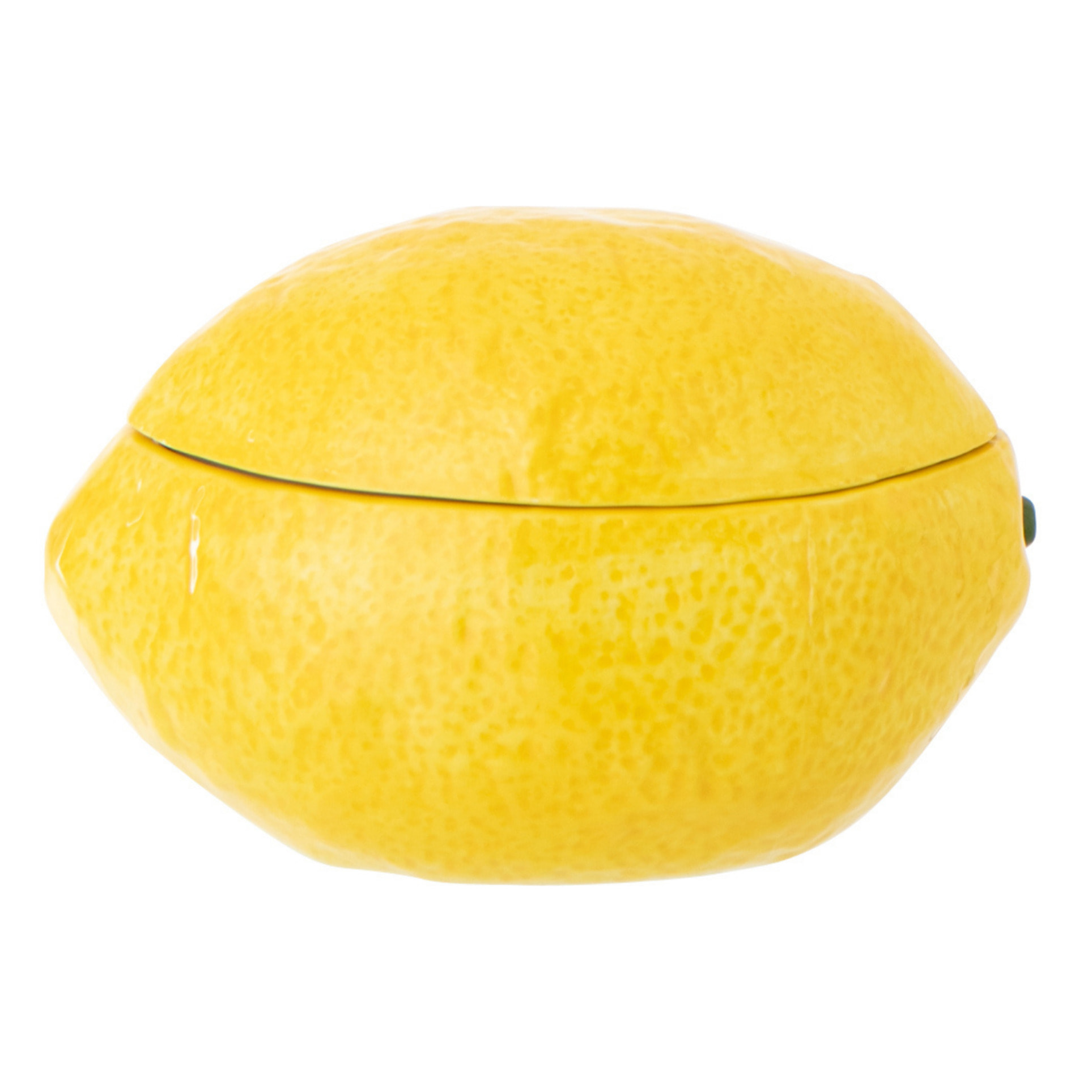 J-Line Boîte Citron Dolomite - céramique - jaune clair/blanc - 2 pièces