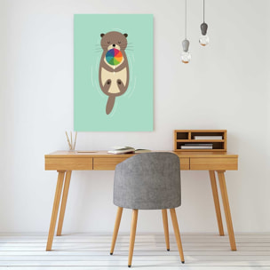 Tableau loutre en baignade Toile imprimée