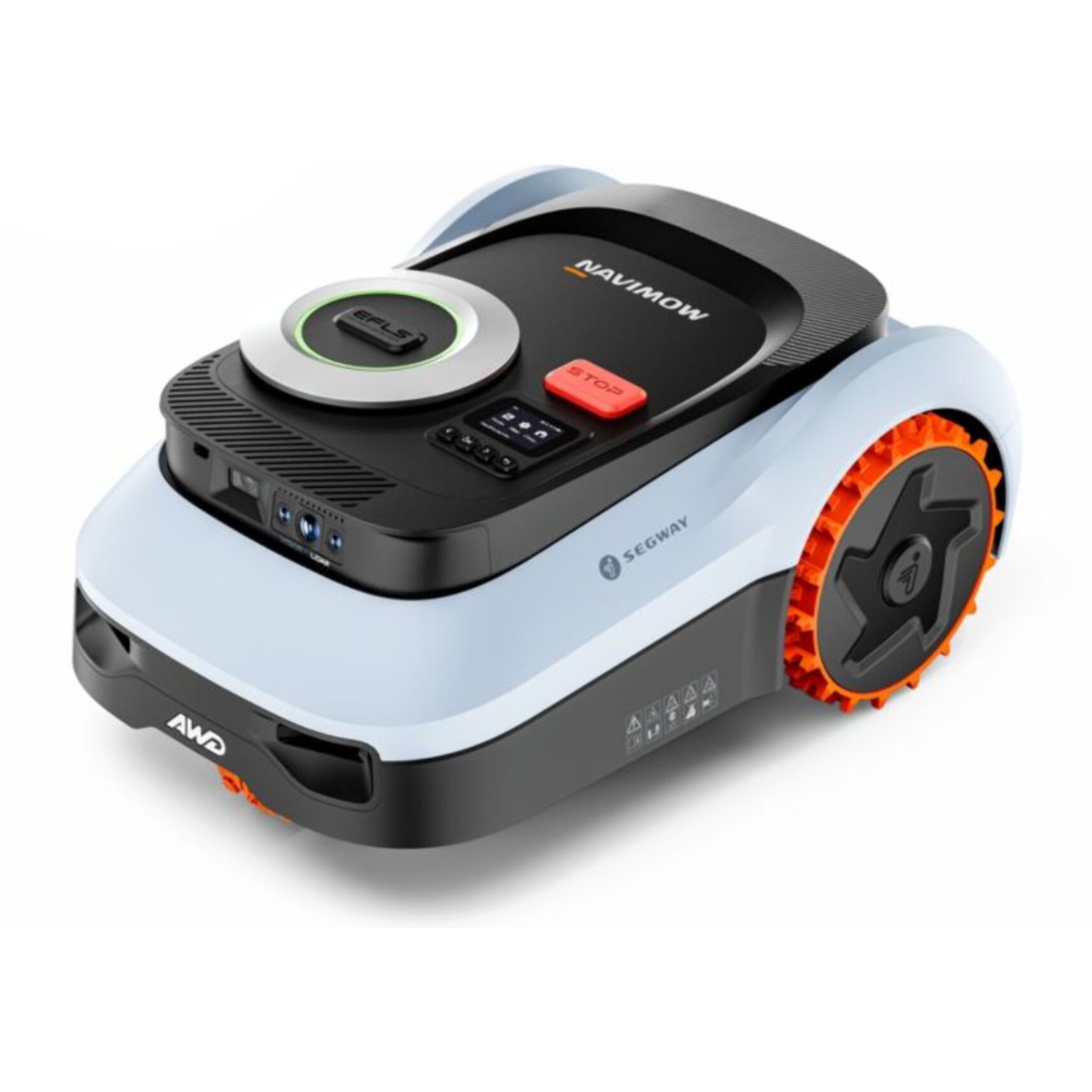 Robot tondeuse NAVIMOW i210 LiDAR Pro - sans fil périphérique ni antenne, 3 roues motrices, Pentes 55%, NRTK, 1000 m²