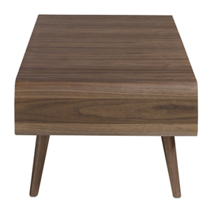 Mesa de centro de Angel Cerda de nogal 120x60x43cm