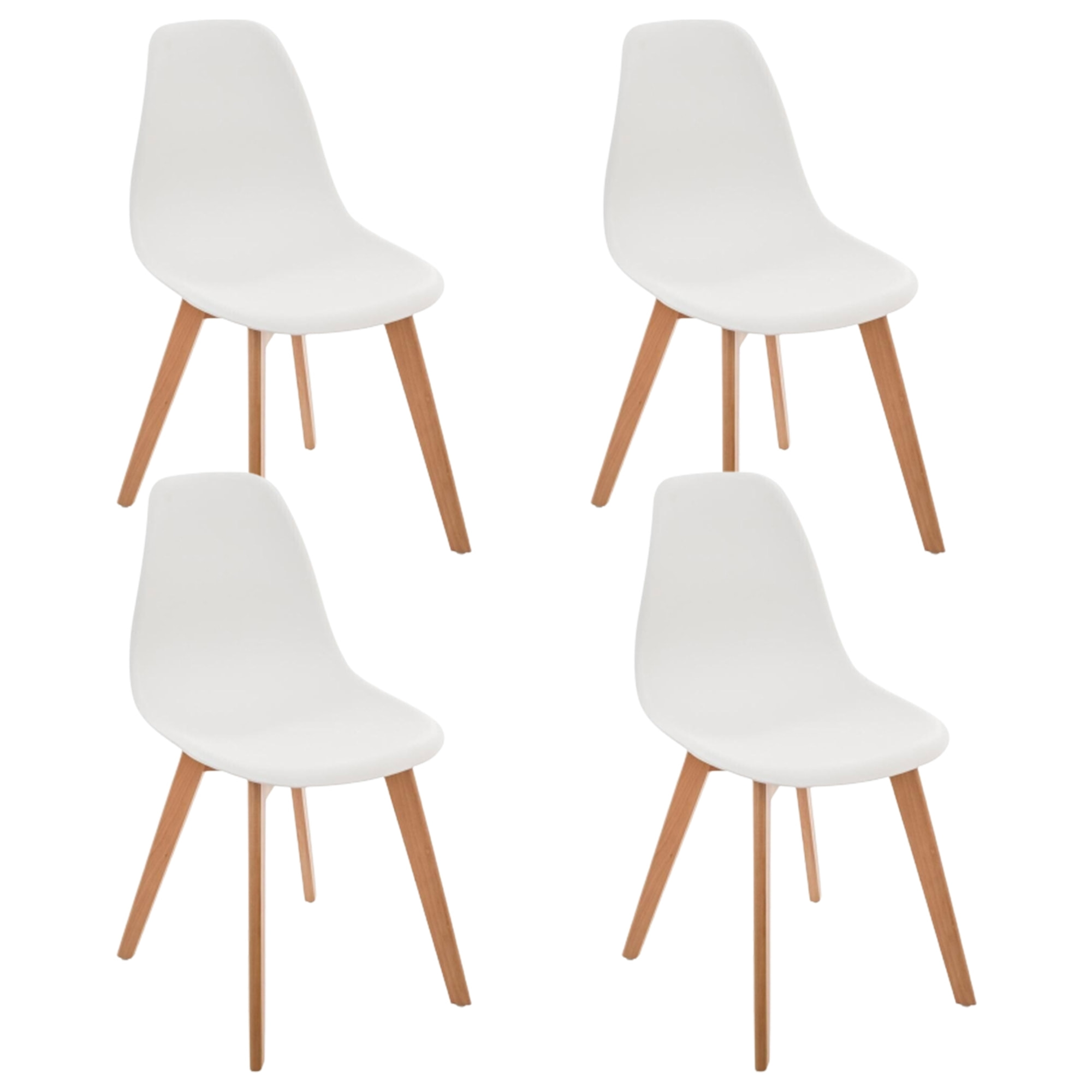 4x silla infantil "escandinava" blanca WellHome.