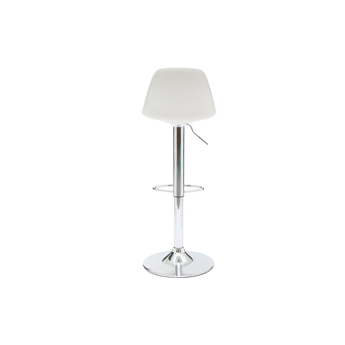 Tabourets de bar design blanc et noir (lot de 2) STEEVY