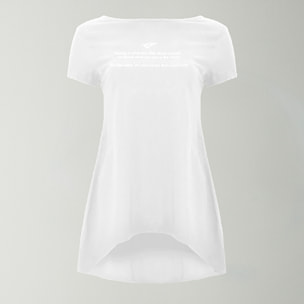 t-shirt ginnastica europa donna bianco