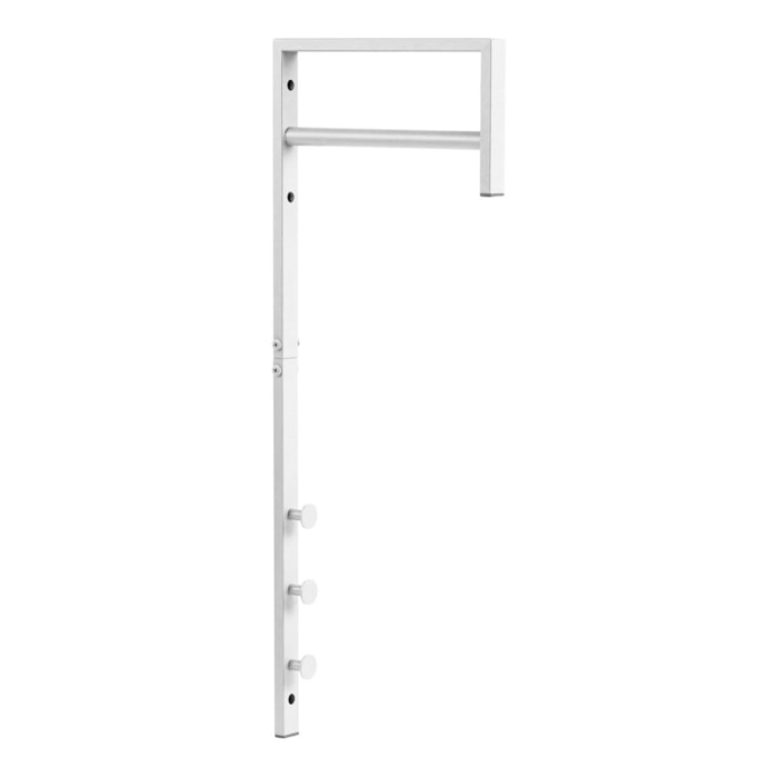 Porta abiti da parete Trento in metallo bianco 3x30x82 cm