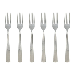 Lot de 6 fourchettes en acier inoxydable  LOUISE