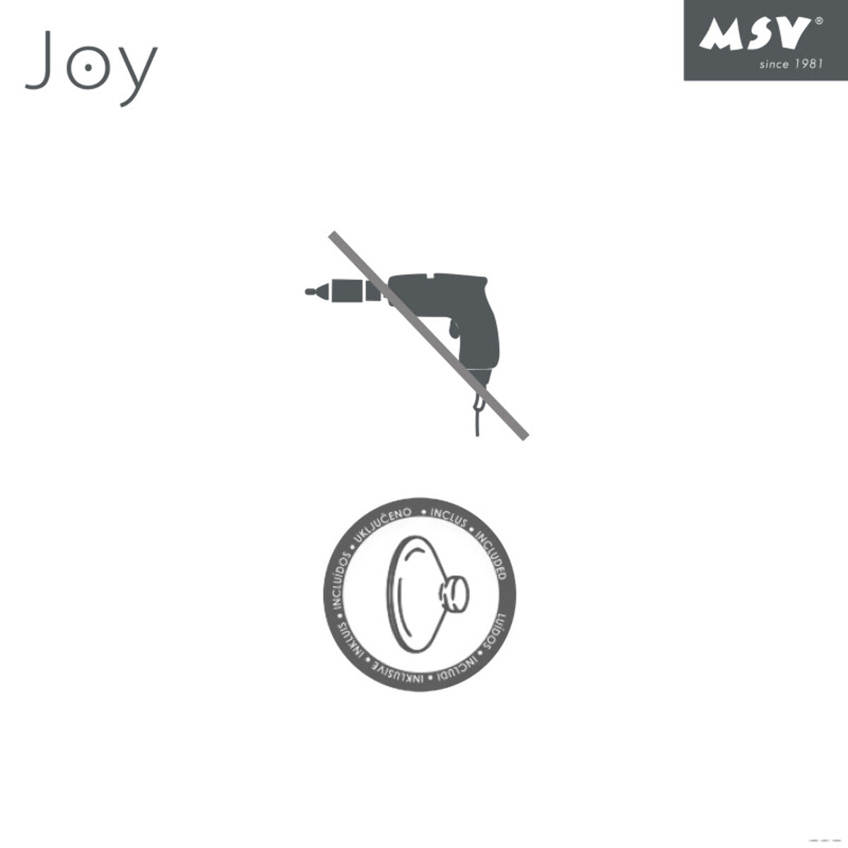 Etagère d'angle de douche à  ventouses Chromé MSV